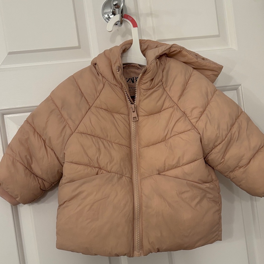 Zara Kids Light Brown Puffer Coat